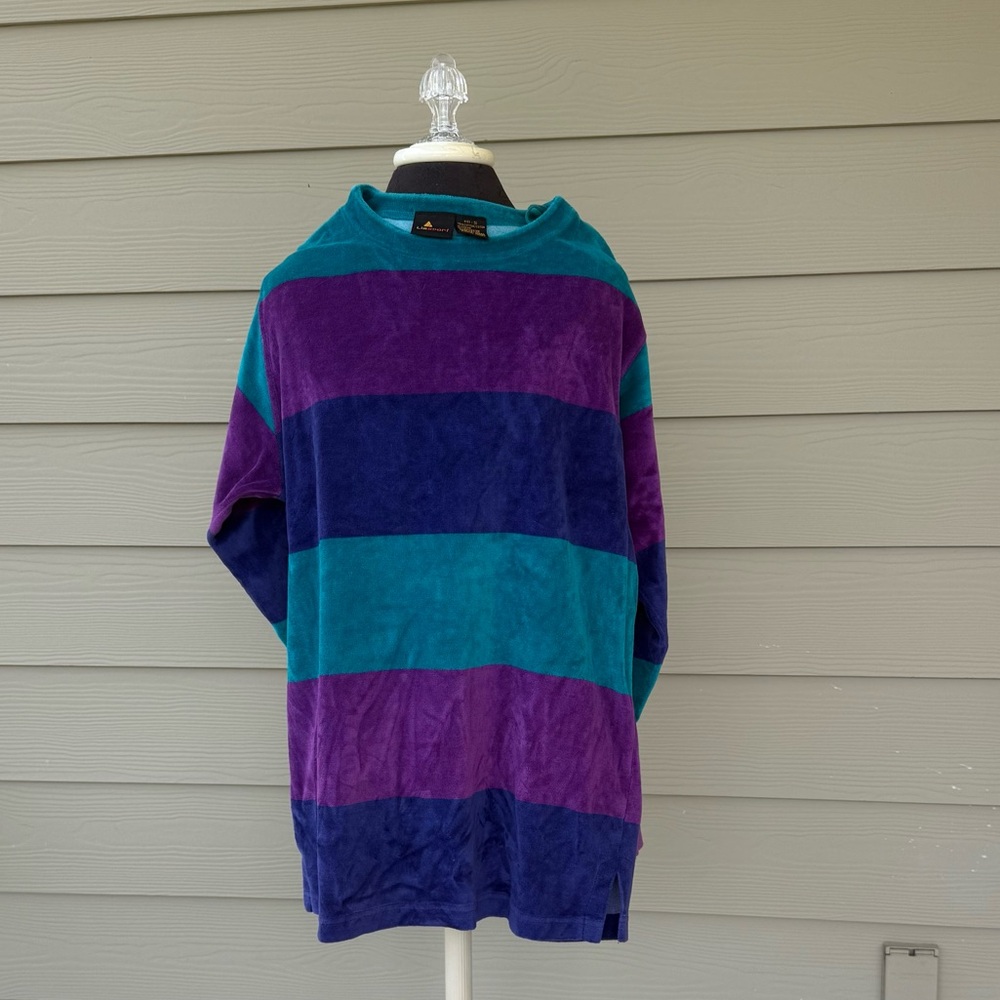Striped Teal and Purple Women's Sweatshirt